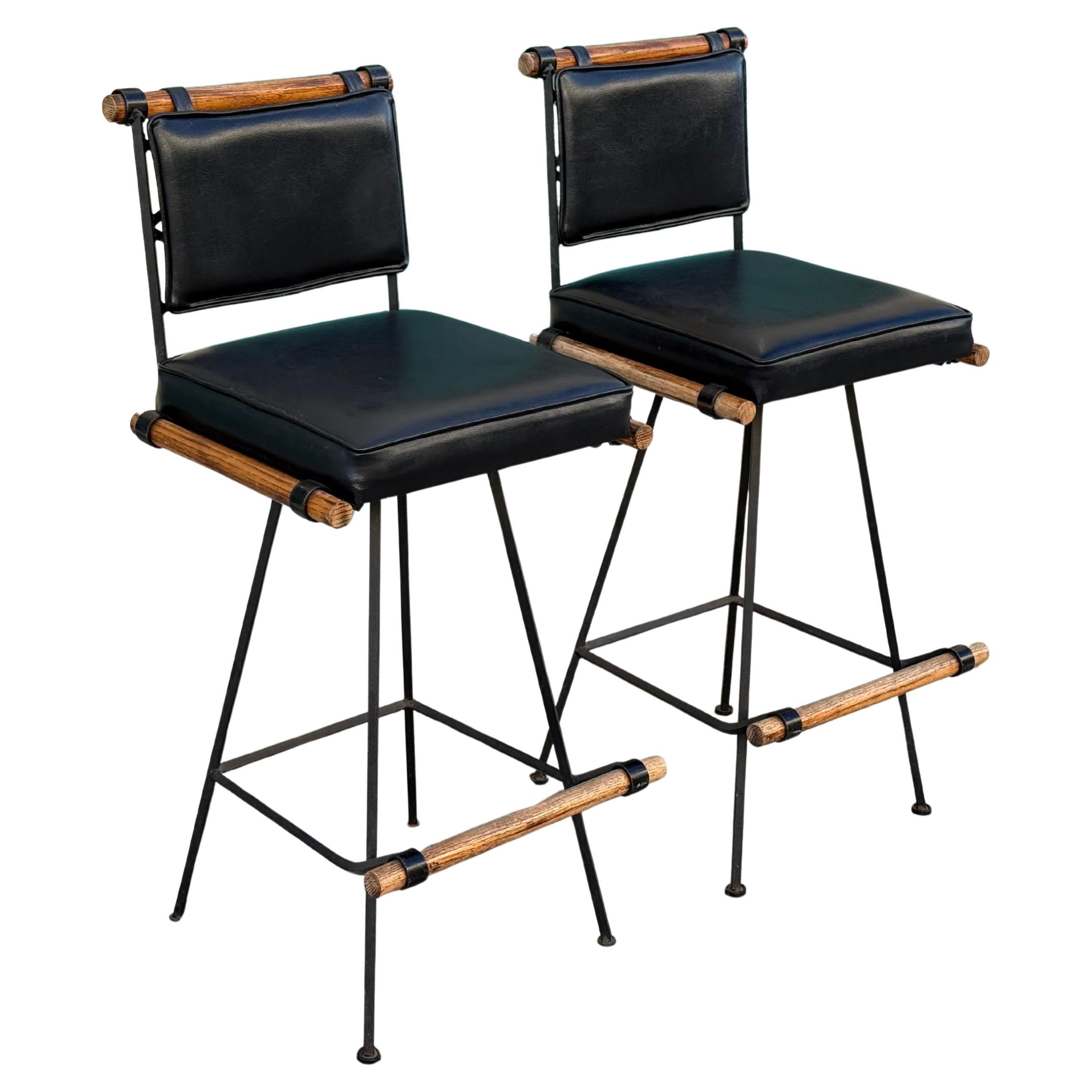 Cleo Baldon Style Black Swivel Bar Stools for Inca Products - Set of Two 1