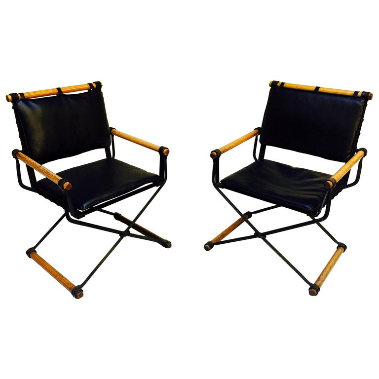 Cleo Baldon for Terra Wrought-Iron Campaign Armchairs, ca. 1965