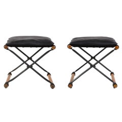 Cleo Baldon X-Benches Black Wrought Iron Oak