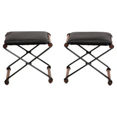 Cleo Baldon X-Benches, Oak, Leather