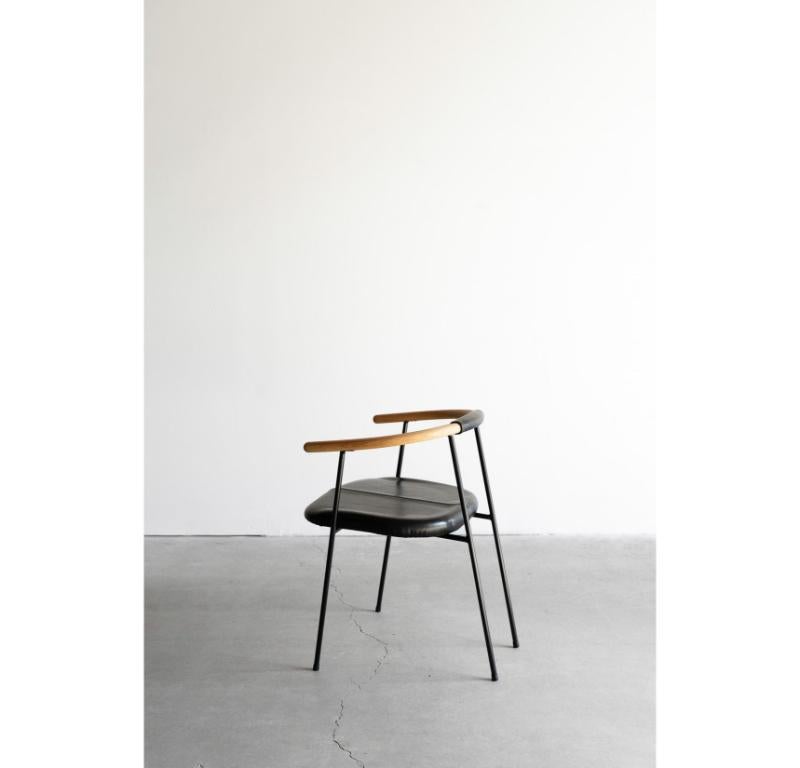 This dining chair is custom made in Los Angeles. Metal frame is welded. Oak back is bent and formed to shape by hand. Upholstered leather seat.
INDUSTRIAL STEEL + BIRCH + LEATHER + OAK
POWDER COAT FINISH

For all furniture, protection from heat and