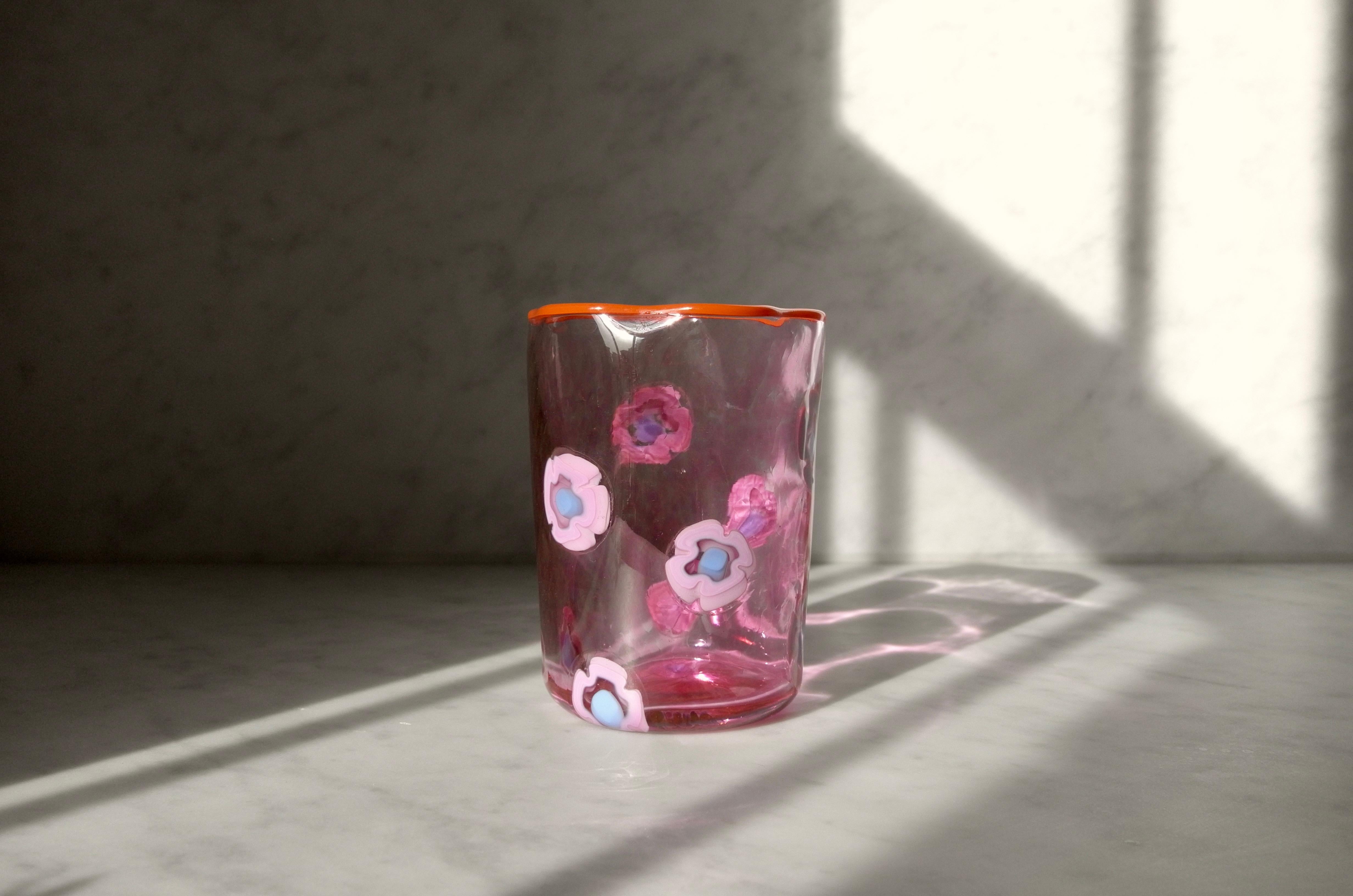 Contemporary Cleo Drinking Glass 'Goto' by el mono home. Hand Blown in Murano. For Sale
