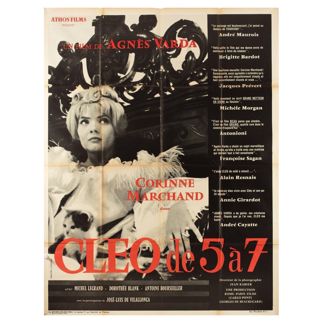 Cleo from 5 to 7 1962 French Grande Film Poster For Sale