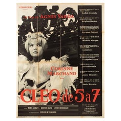 Vintage Cleo from 5 to 7 1962 French Grande Film Poster