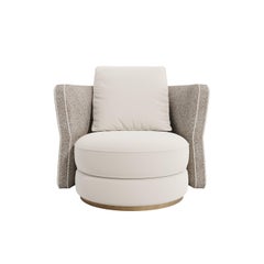 CLEO Skulpturaler Moderner Sessel aus Samtstoff