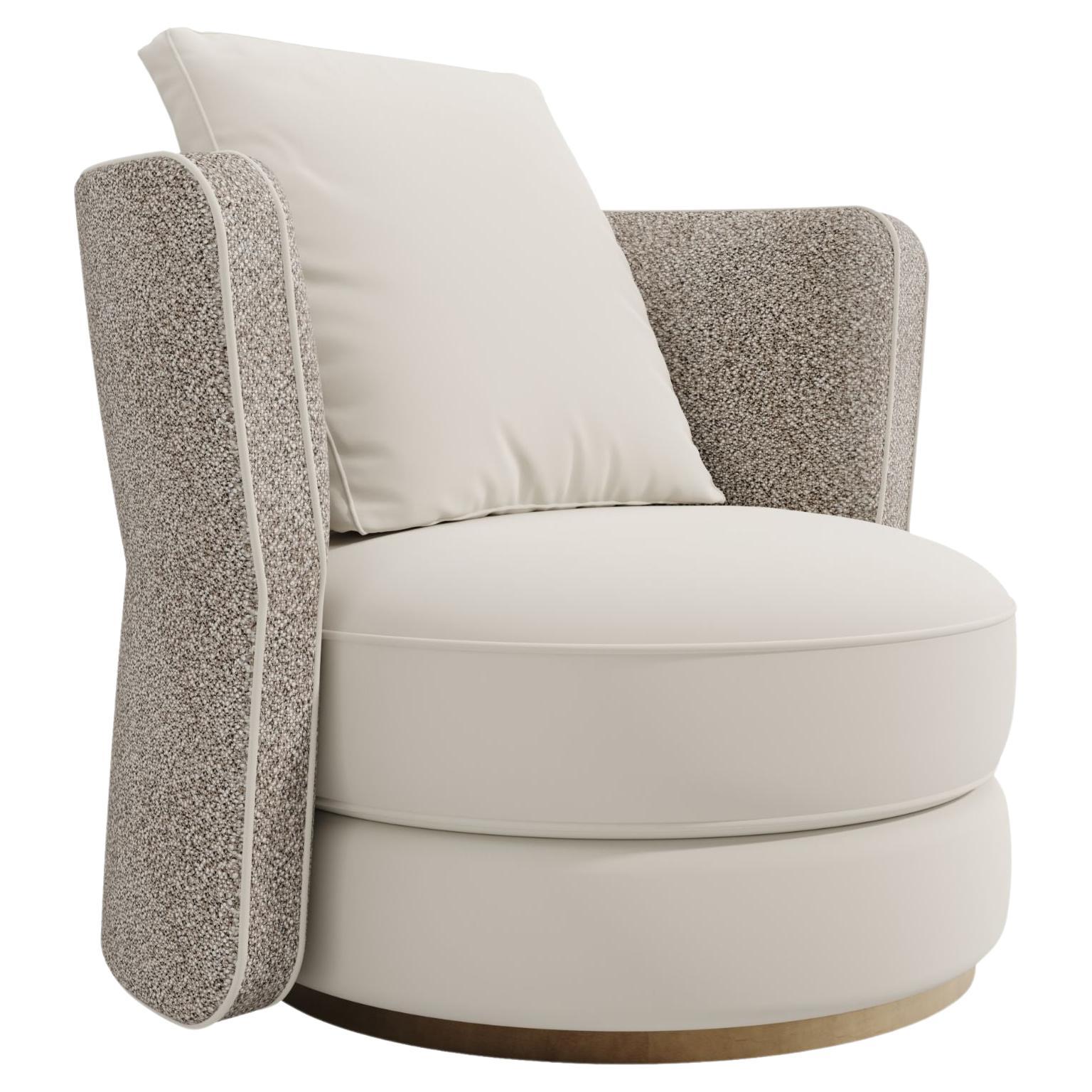 Poltrona moderna scultorea CLEO in Fabrice di Velluto