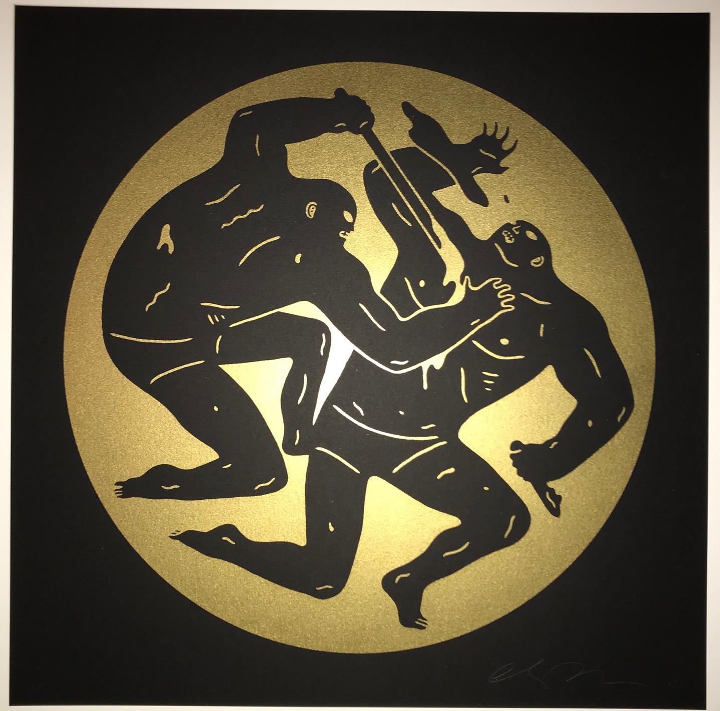 Cleon Peterson Destroying the Weak 2015 Peterson Gold Print Artist Proof Edition 4