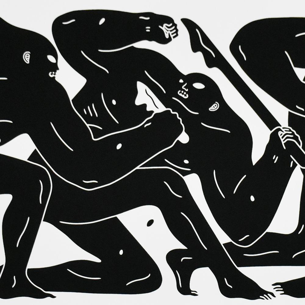 Powerful and exquisite Cleon Peterson’s The Return.
Features bold graphics with an ancient feel.
Hand signed by Cleon Peterson on bottom right of print.
Marked AP on bottom left of print.
Released in 2016.
Screenprint on 290 GSM Coventry Rag Paper
