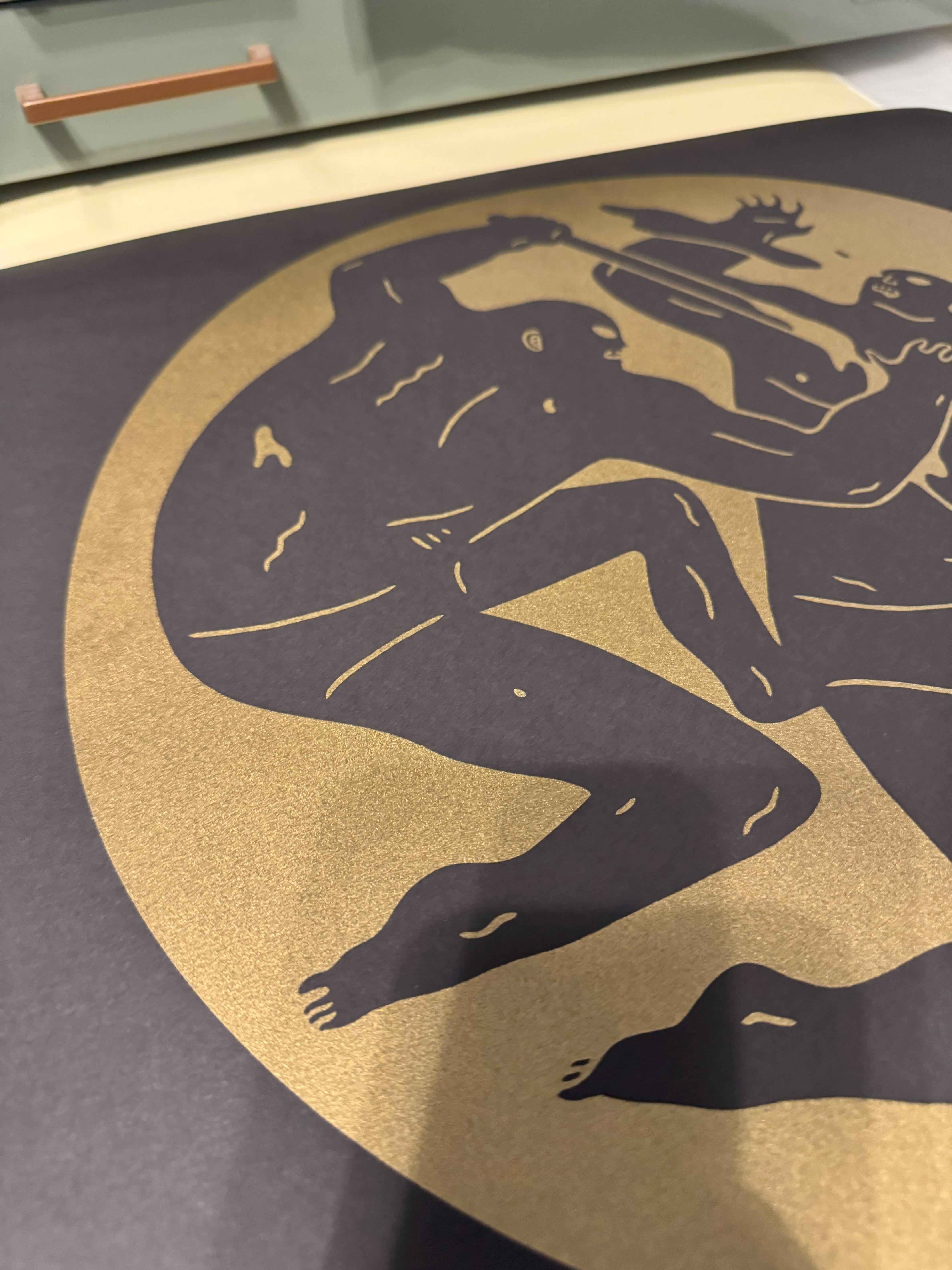 Destruir a los débiles 2015 por Cleon Peterson Serigrafía Limitada Tirada a Mano en venta 9