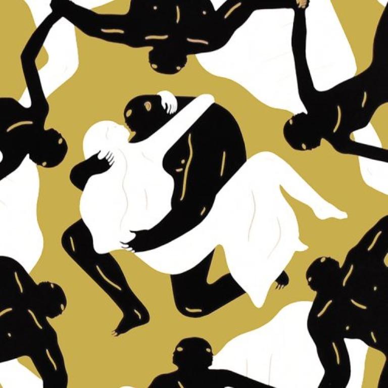 Sueño sin fin (Variante negra) de Cleon Peterson Serigrafía limitada tirada a mano en venta 1