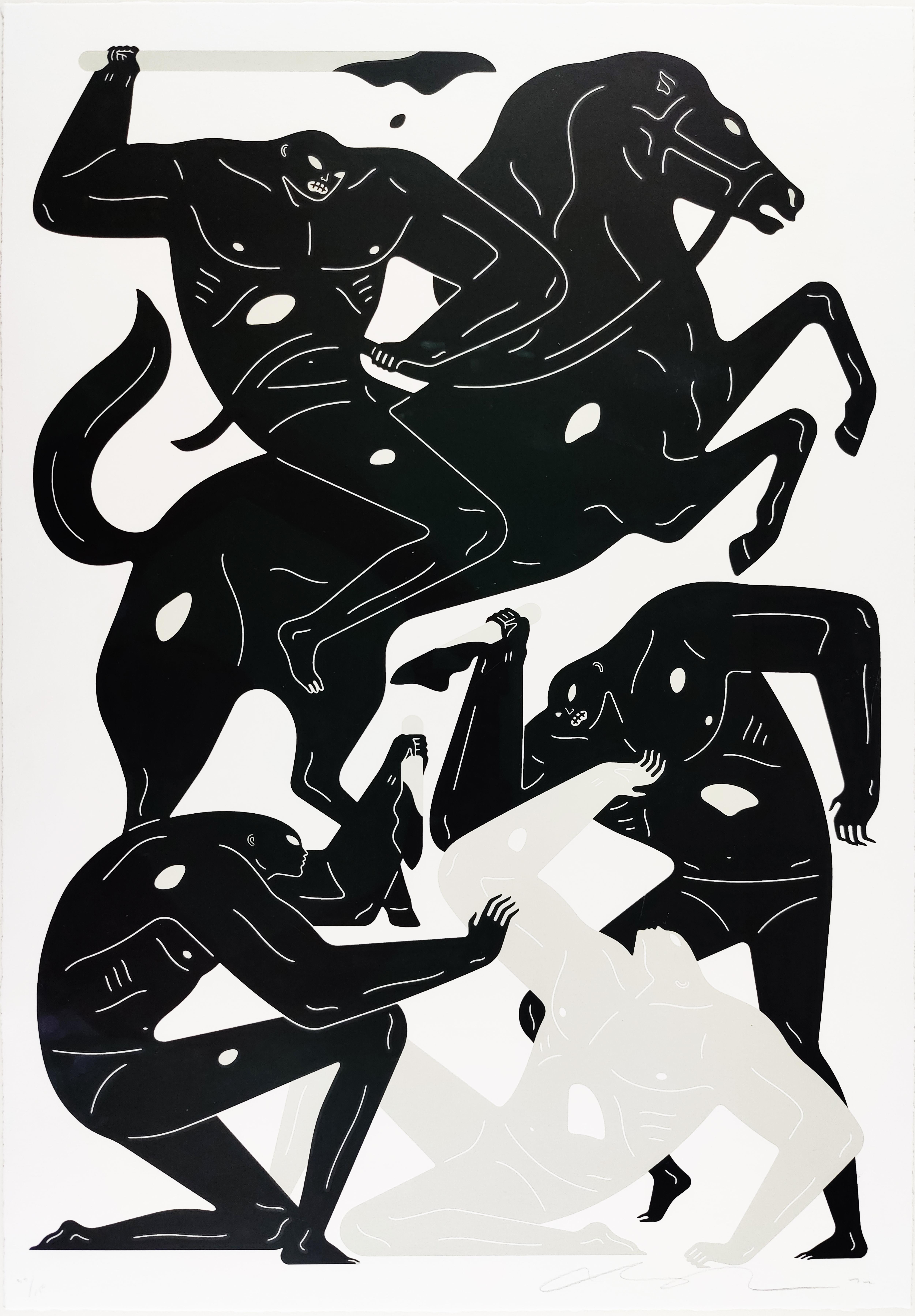 Cleon Peterson
Viva la Muerte, Hueso, 2021
Serigrafiado a mano en papel Coventry Rag de 290 g/m² con bordes barnizados.
28 × 19 in  71.1 × 48.3 cm
De una edición limitada de 150 ejemplares agotada