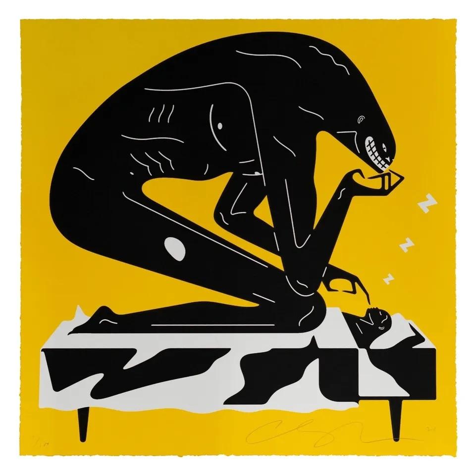 Title: The Nightmare
Artist: Cleon Peterson
Year: 2021

Step into the dark and thought-provoking world of Cleon Peterson with "The Nightmare," a mesmerizing piece that captivates the imagination and challenges the senses. Crafted in 2021, this black