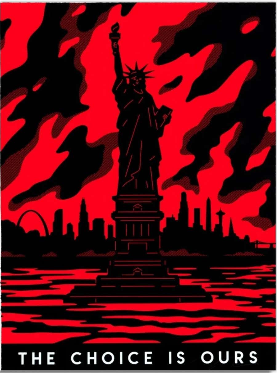 THE CHOICE IS OURS BY CLEON PETERSON Hand Pulled Limited Screen Print