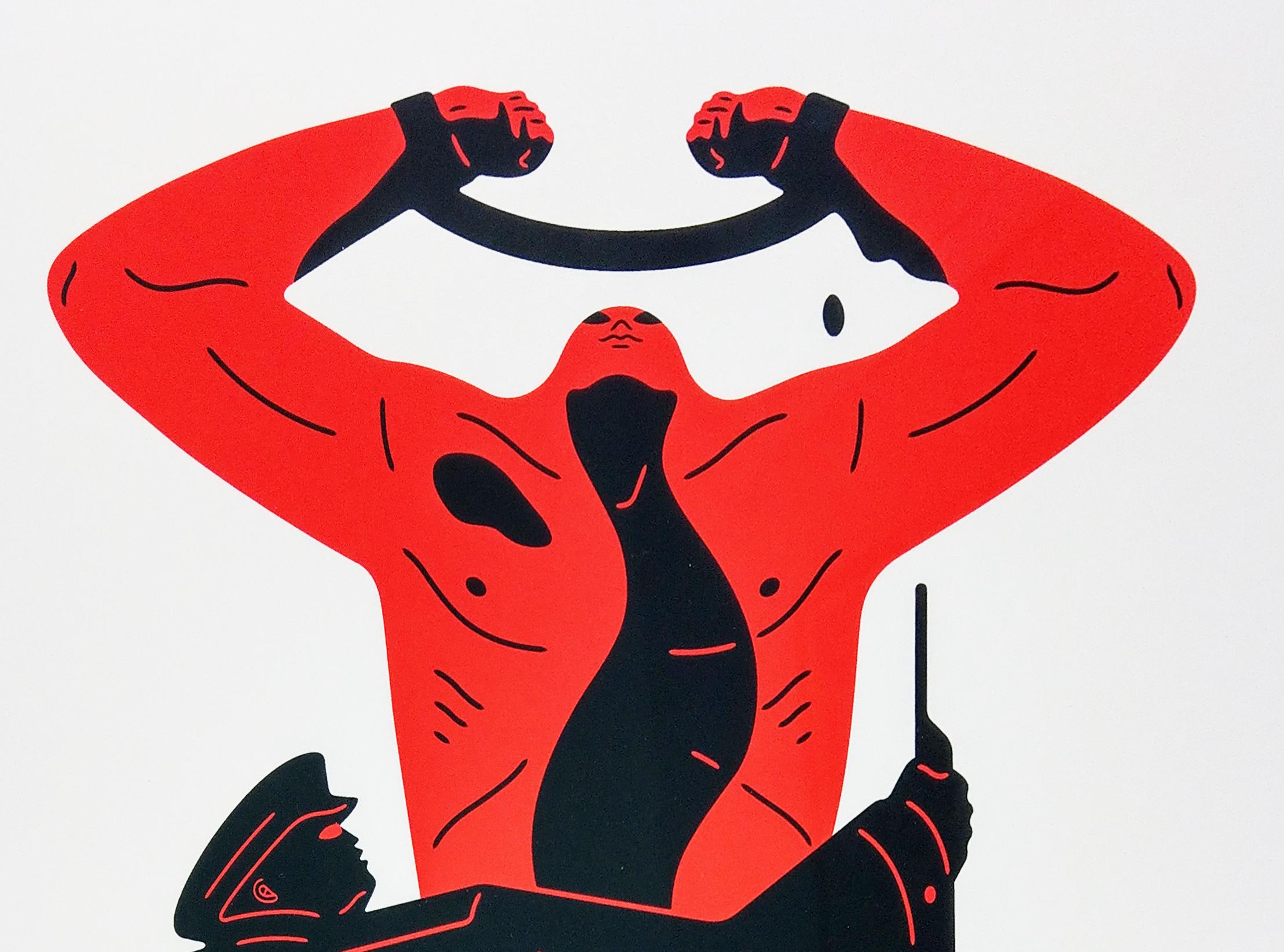El Colaborador, Blanco, Cleon Peterson Impresión Contemporánea de Arte Urbano en venta 1