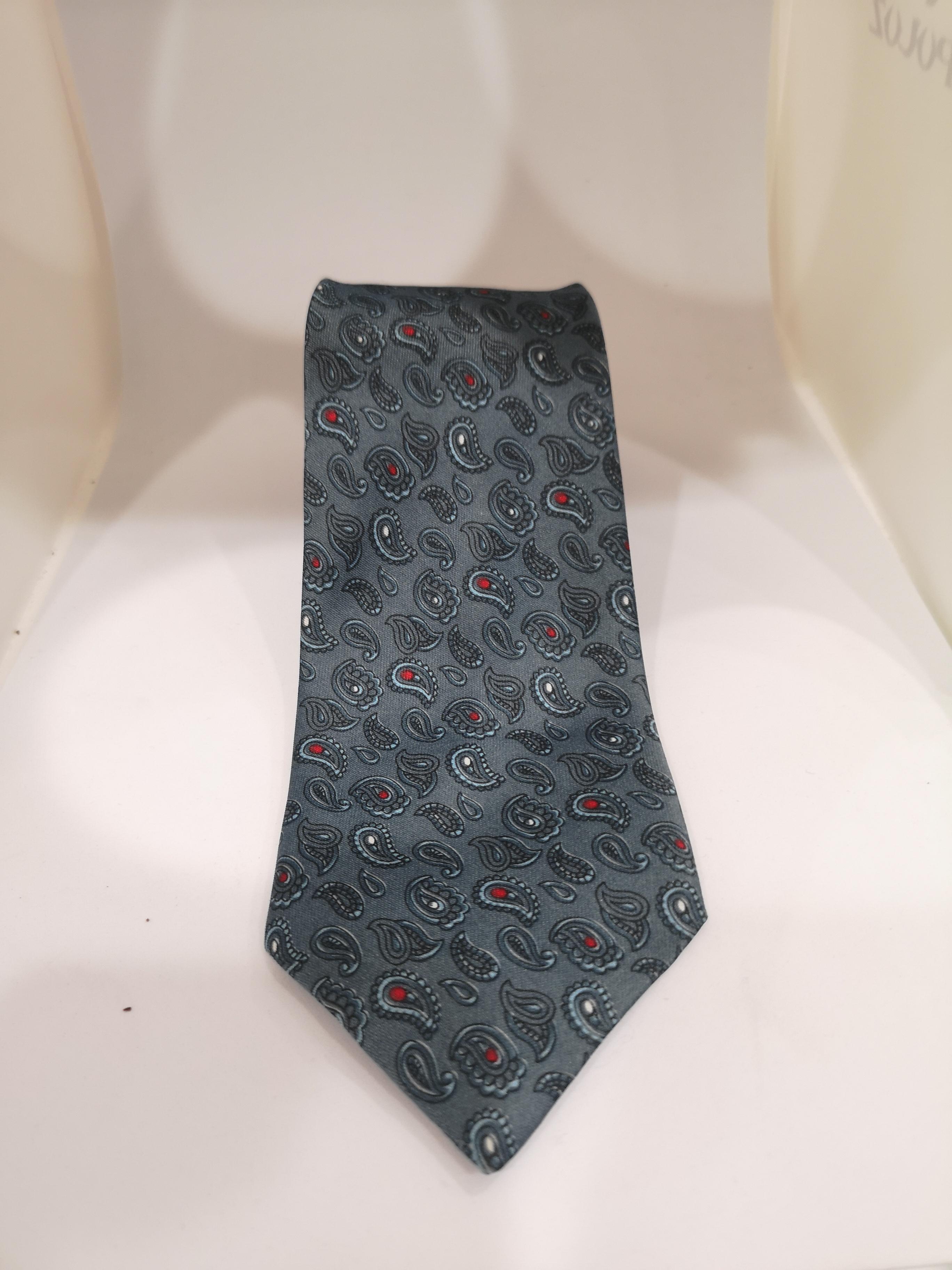 Black Cleonoro grey silk tie