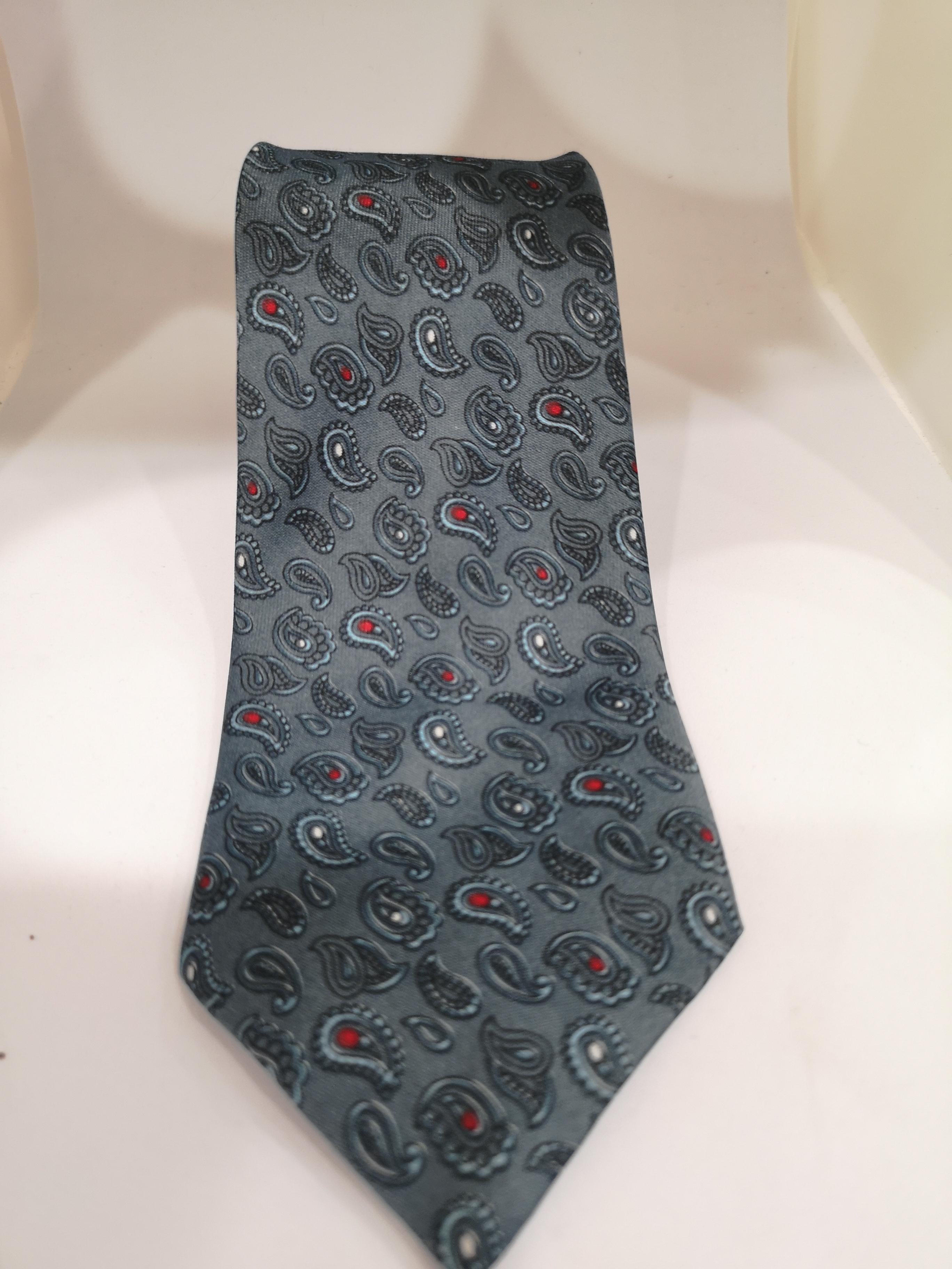 Men's Cleonoro grey silk tie