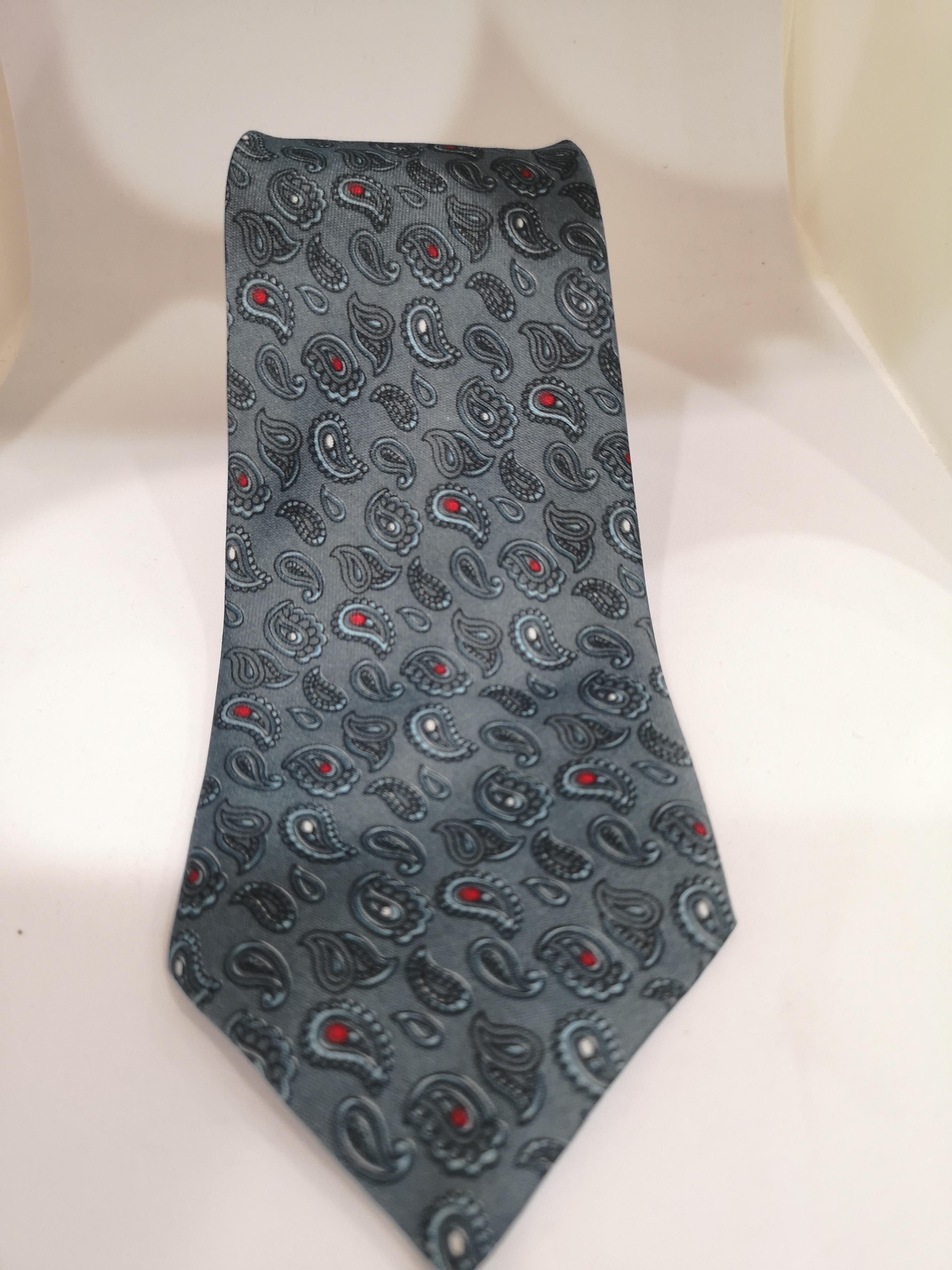 Cleonoro grey silk tie 1