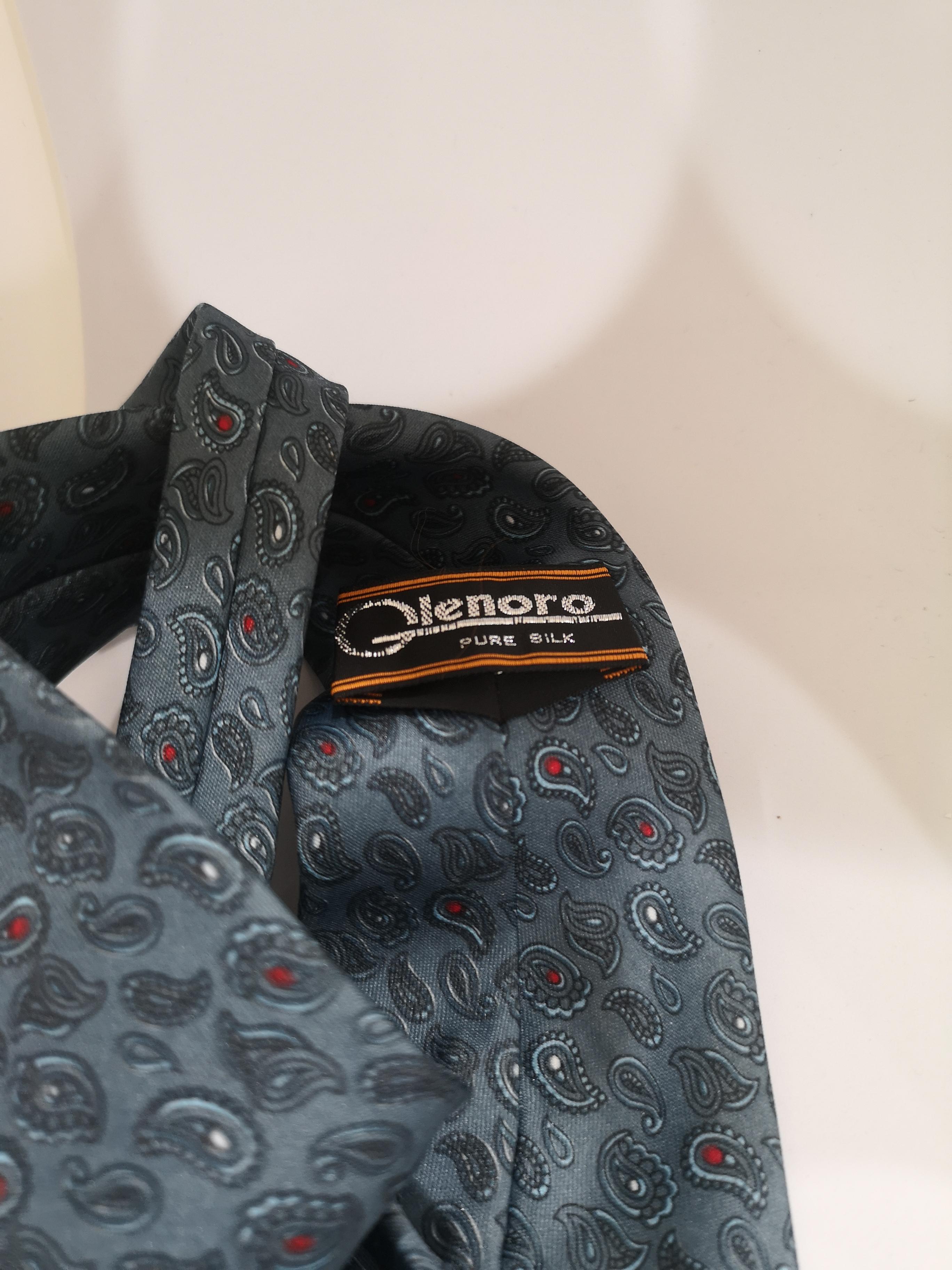 Cleonoro grey silk tie 2