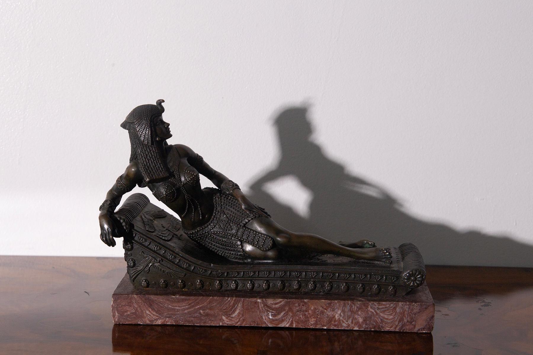 Bronzo Cleopatra Bronze sculpture Egyptian light in vendita