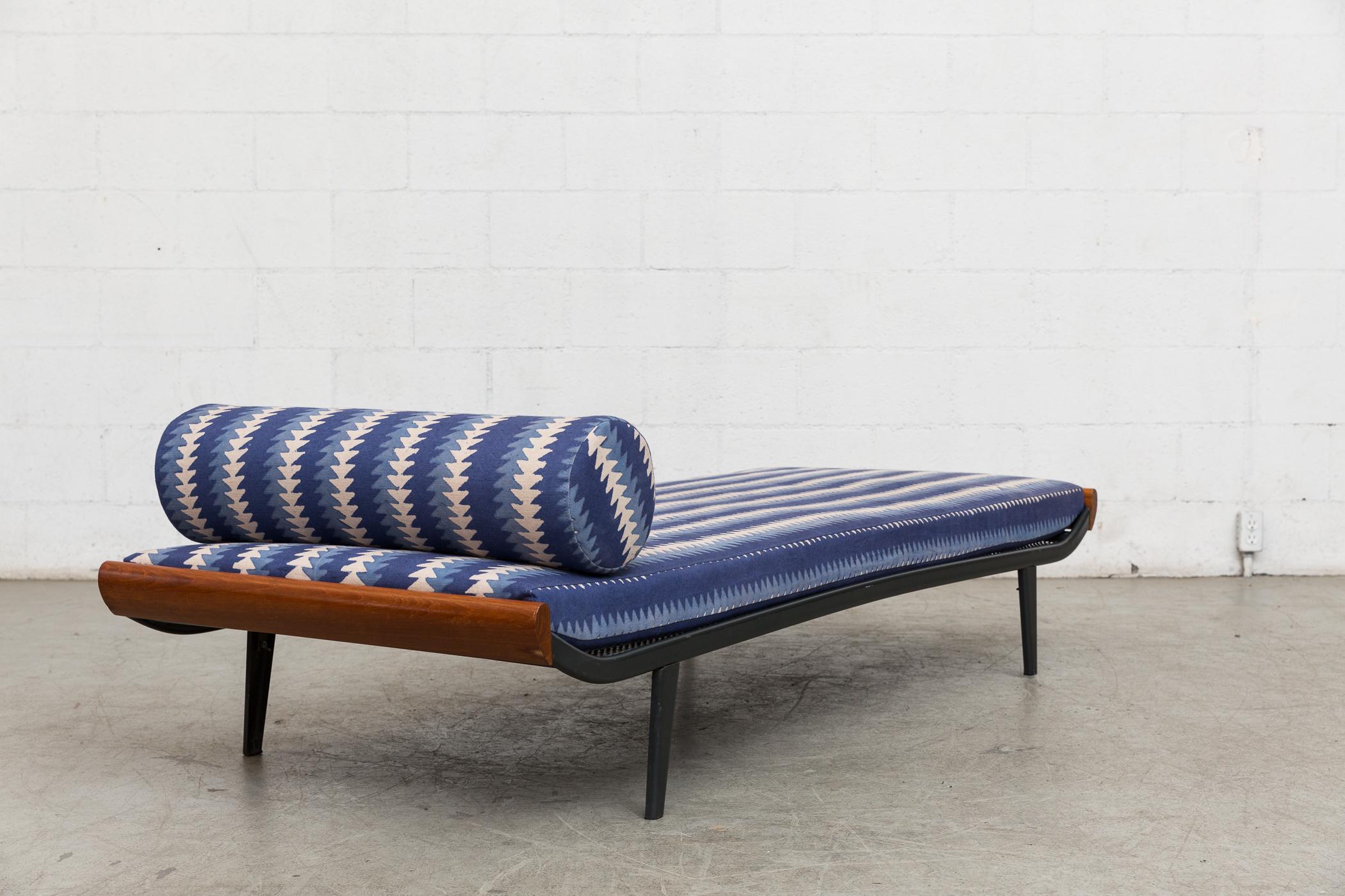 Mid-Century Modern Cleopatra Daybed in Collaboration with Block Shop Textiles