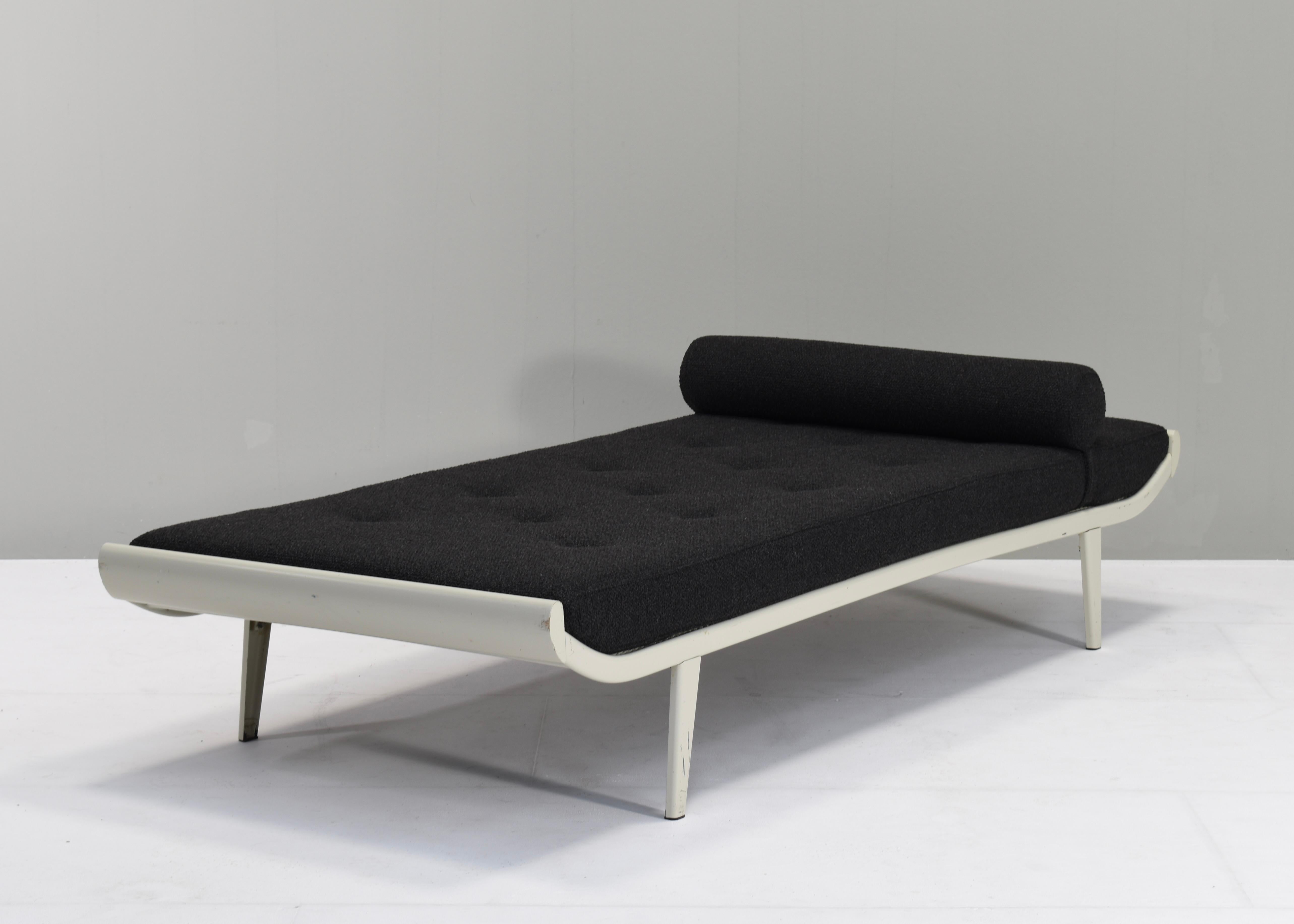 Metal Cleopatra Daybed by Cordemeijer for Auping in New Upholstery, Netherlands, 1954