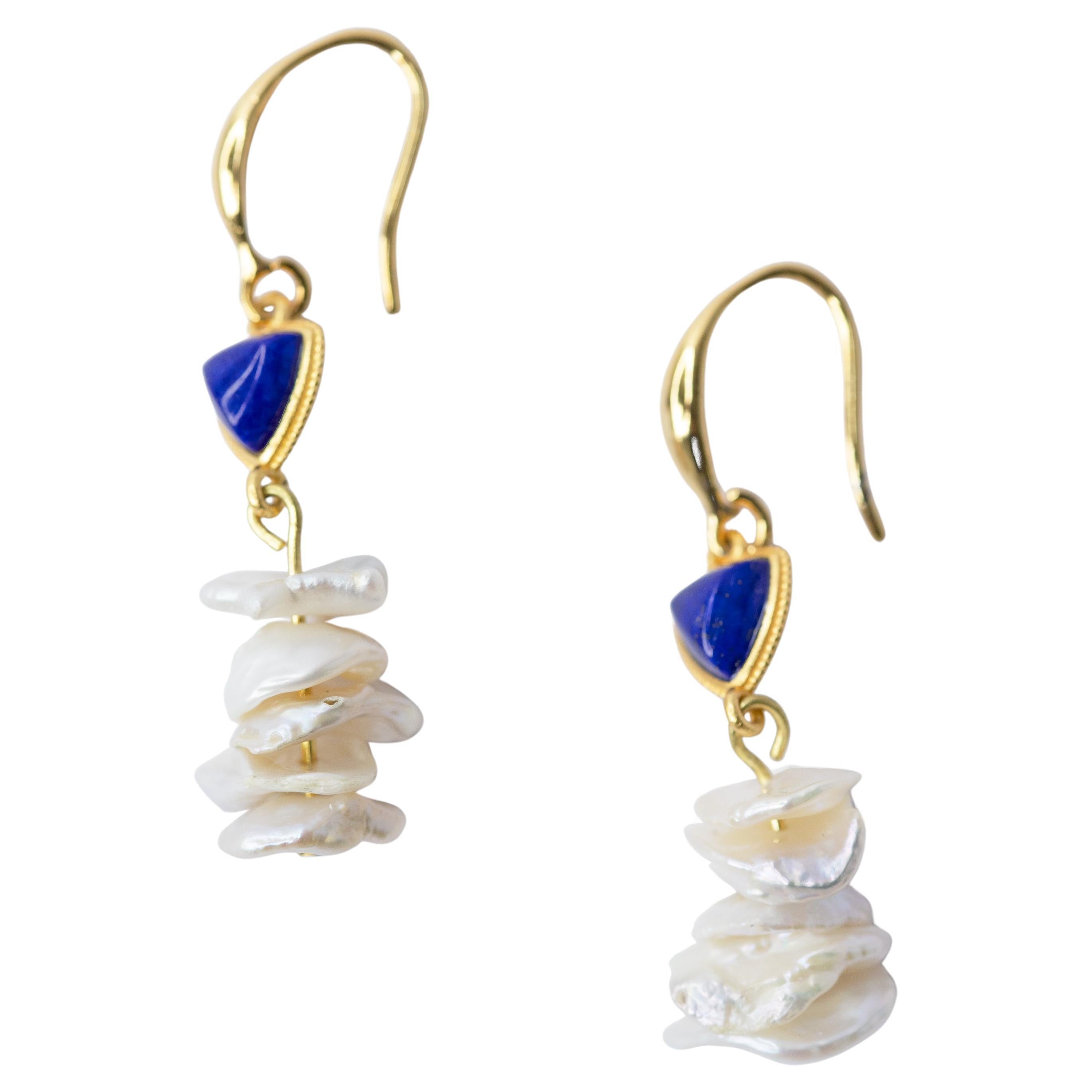 Cleopatra Pearl Petals Earrings - by Bombyx House For Sale