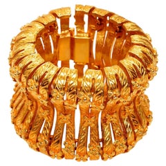 Pulsera Etrusca Vintage Estilo Cleopatra Mediados de Siglo