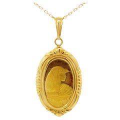 Cleopatra Schweizer 24K Gold Bar-Halskette mit 18 Karat Gelbgold Lünette und Kette