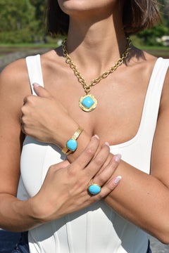 Cleopatra Turquoise Pendant, by Tagili