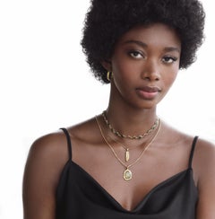 Collier pendentif bonbons de Cléopâtre en argent sterling et quartz rose