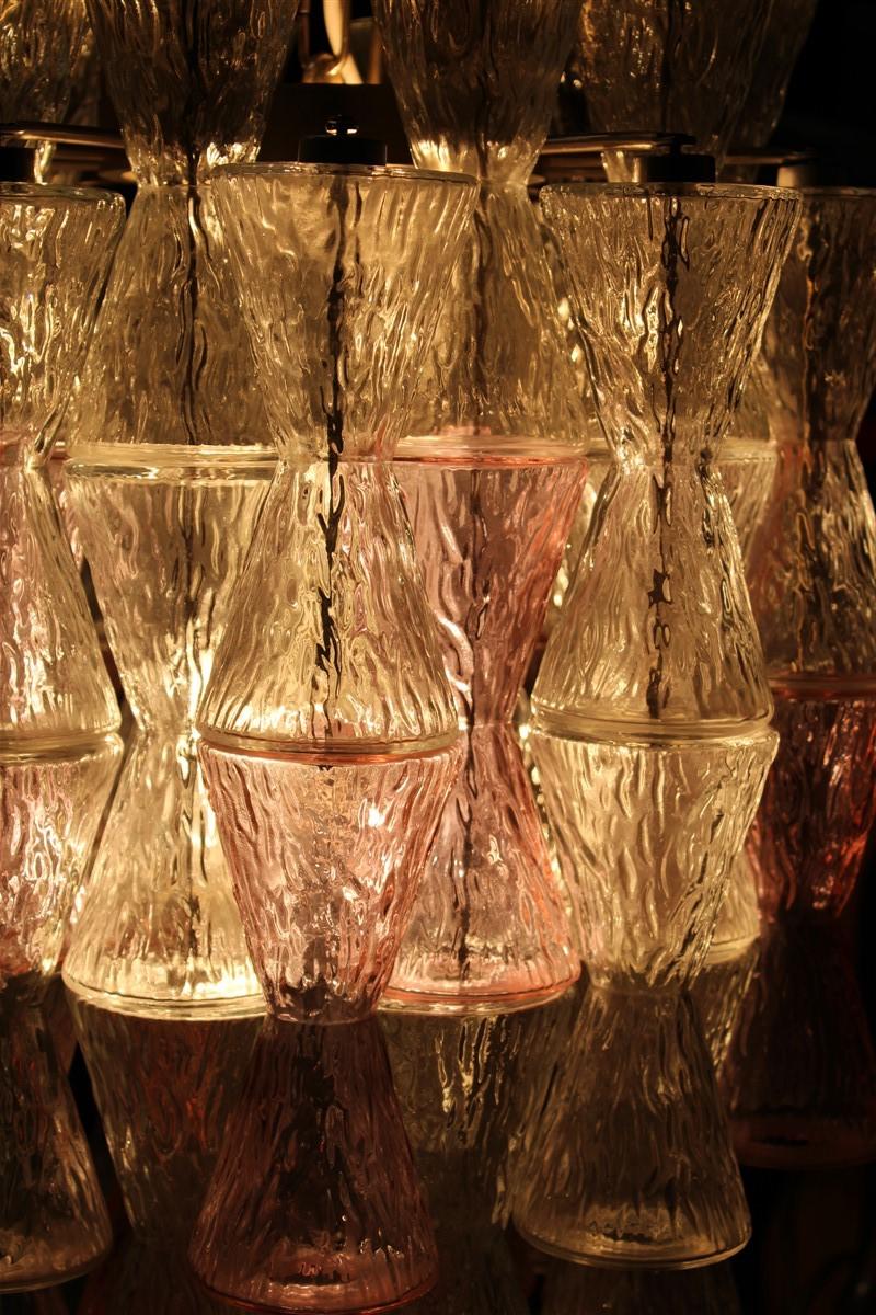 Murano Glass Clepsydra Venini Mid-Century Italian Chandelier Minimal Geometric Forms 1950