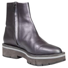 Clergerie Black Leather Chunky Boots Size IT 36