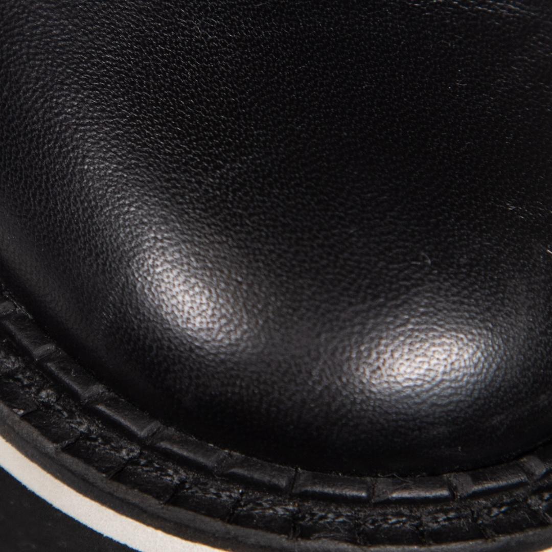Clergerie Black Leather Lace-Up Oxfords Size IT 37.5 1