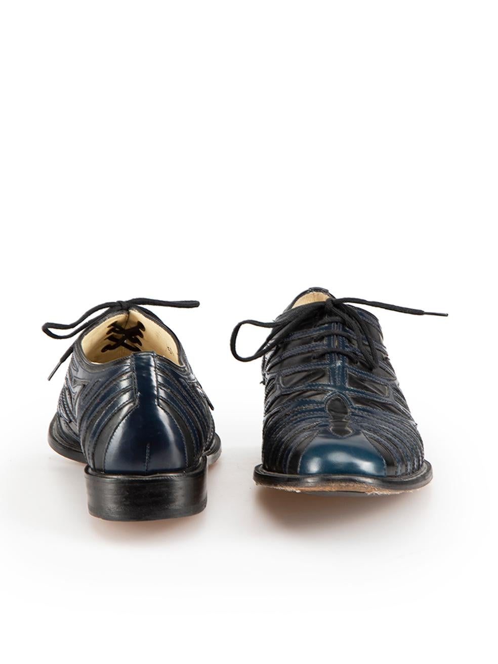 Clergerie Chaussures de bureau en cuir noir à motifs Taille US 5.5 Excellent état - En vente à London, GB