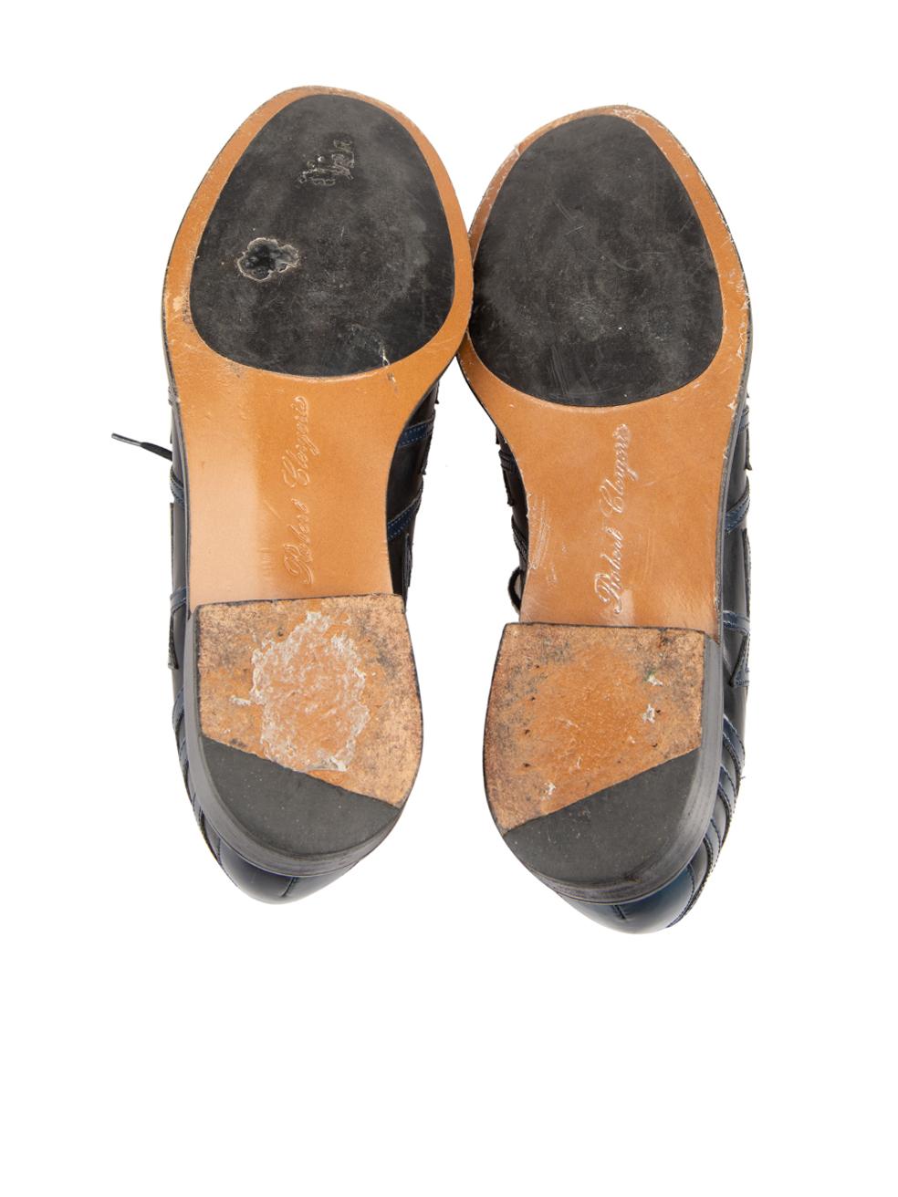 Clergerie Chaussures de bureau en cuir noir à motifs Taille US 5.5 Pour femmes en vente