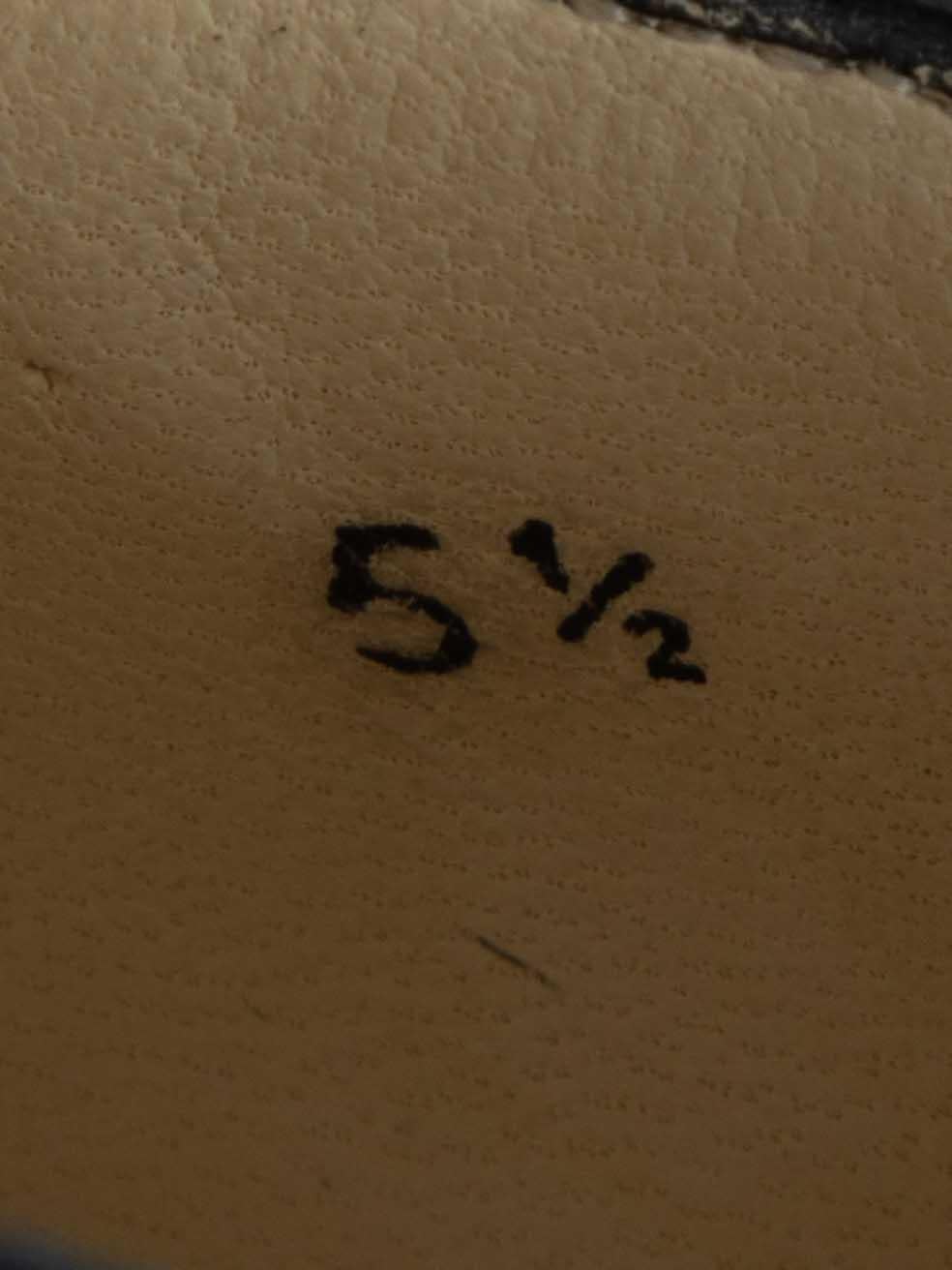 Clergerie Oxfords de cuero negro con dibujos Talla US 5.5 en venta 2