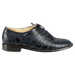 Clergerie Chaussures de bureau en cuir noir à motifs Taille US 5.5
