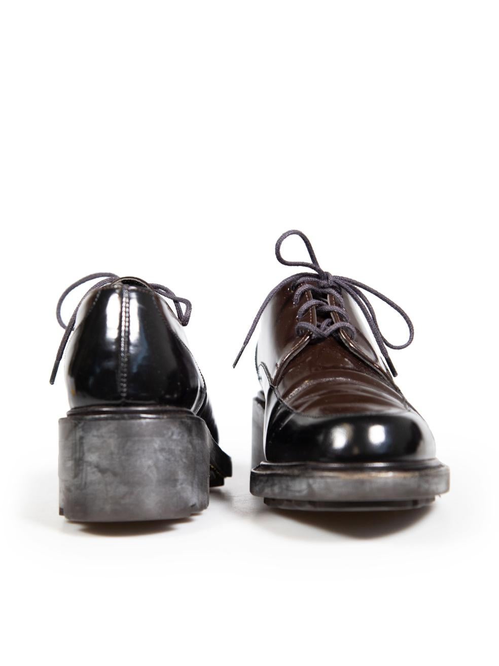Nero Clergerie - Oxfords in pelle marrone e nera - taglia 7 in vendita