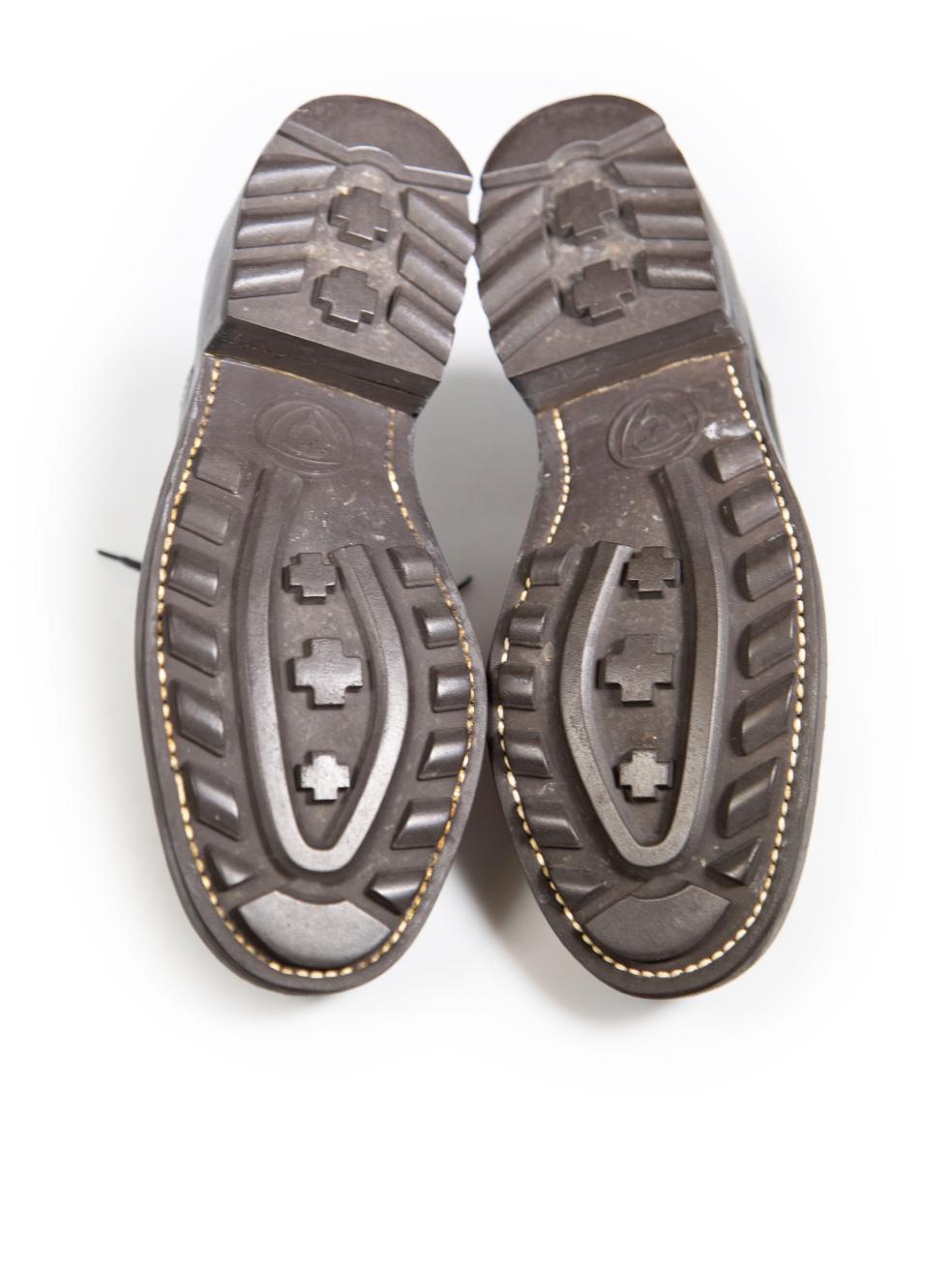 Clergerie - Oxfords in pelle marrone e nera - taglia 7 In condizioni ottime in vendita a London, GB