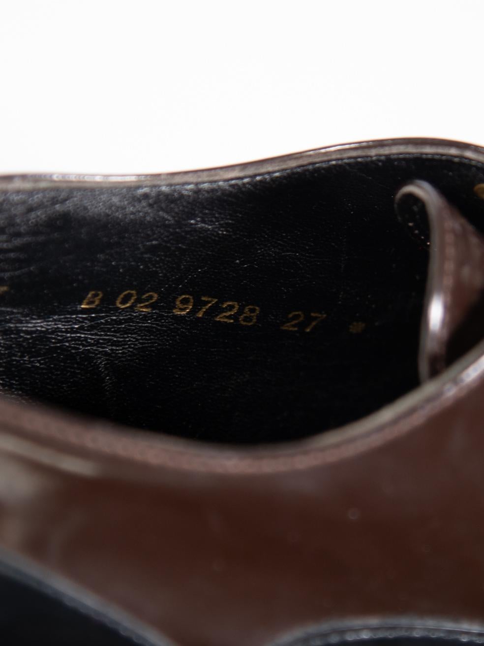 Clergerie - Oxfords in pelle marrone e nera - taglia 7 in vendita 1