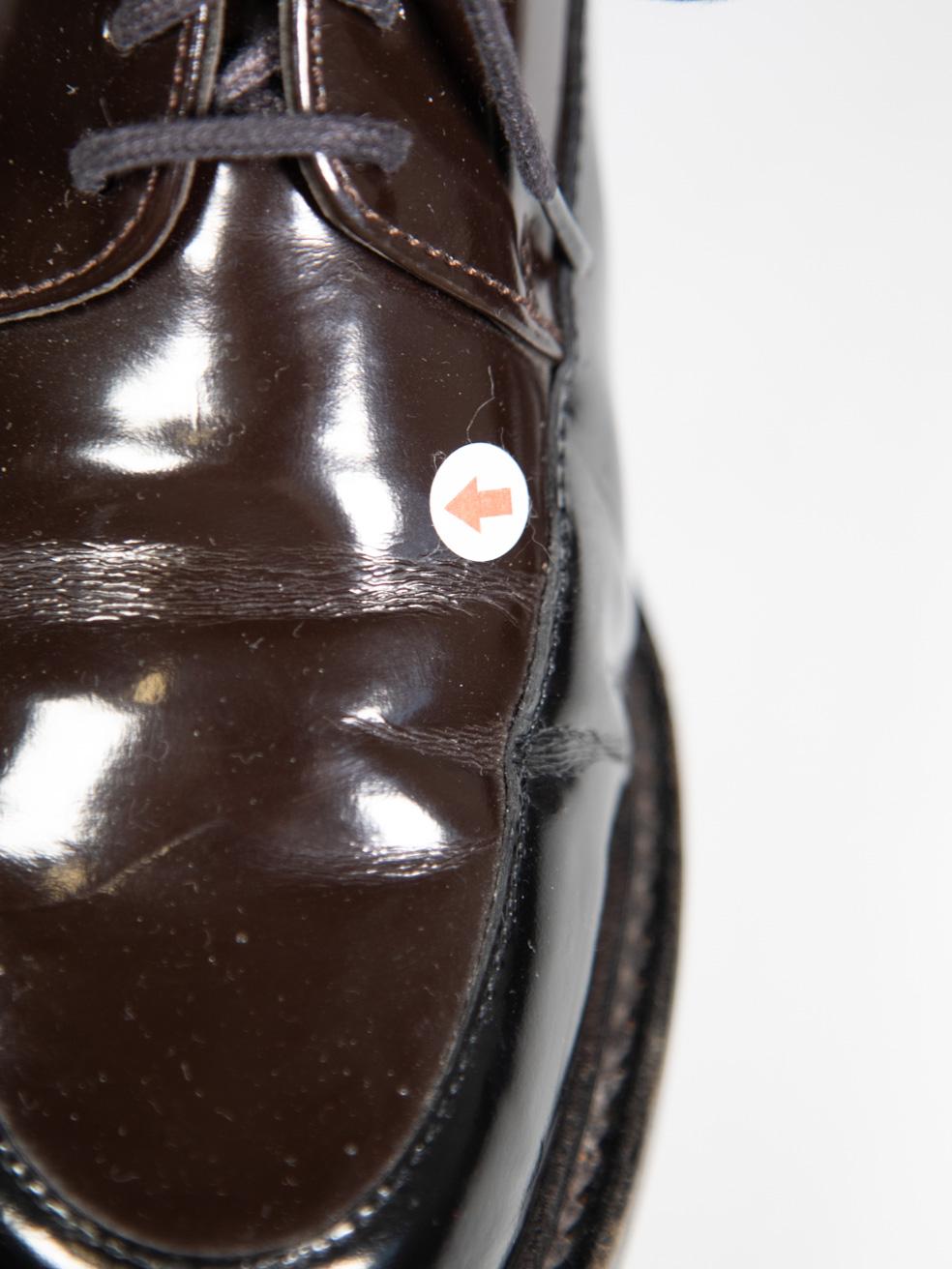 Clergerie - Oxfords in pelle marrone e nera - taglia 7 in vendita 3