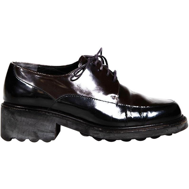 Clergerie - Oxfords in pelle marrone e nera - taglia 7