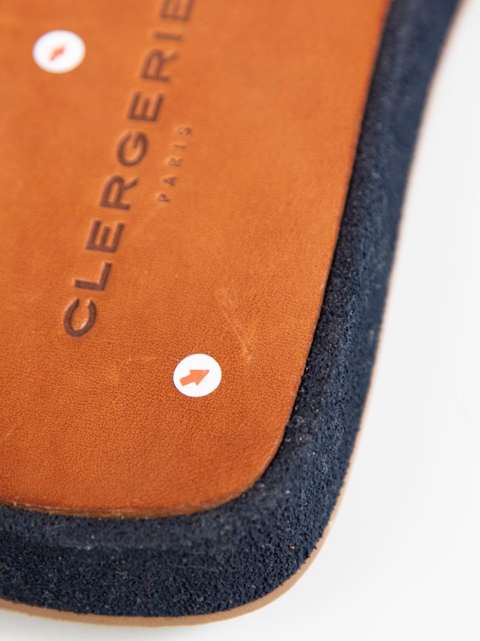 Clergerie Slides en cuir Brown Taille FR 38.5 en vente 2