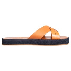 Clergerie Brown Leather Slides Size FR 38.5
