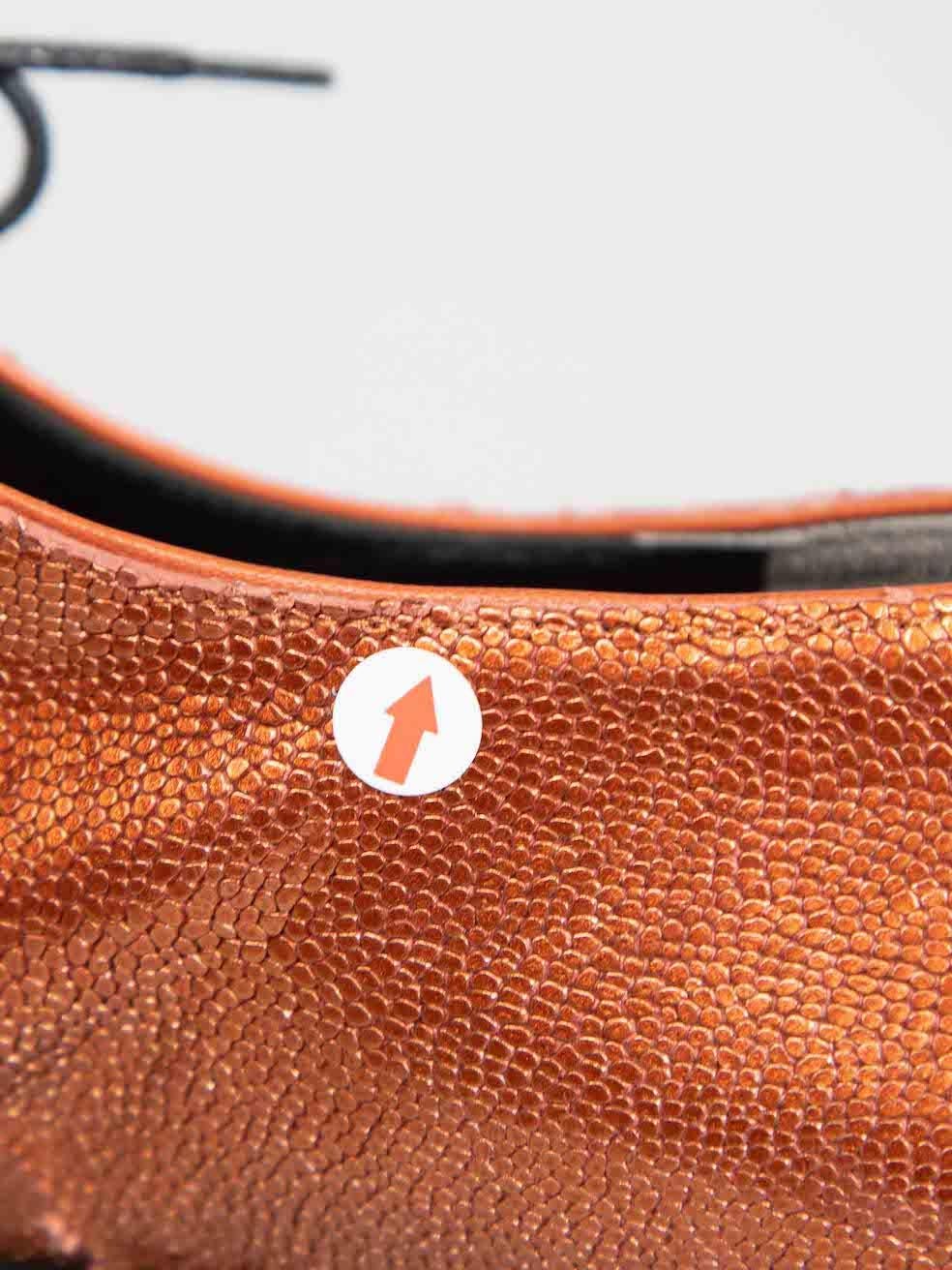 Clergerie Plataforma de cuero marrón metalizado Oxfords Talla IT 38 en venta 3