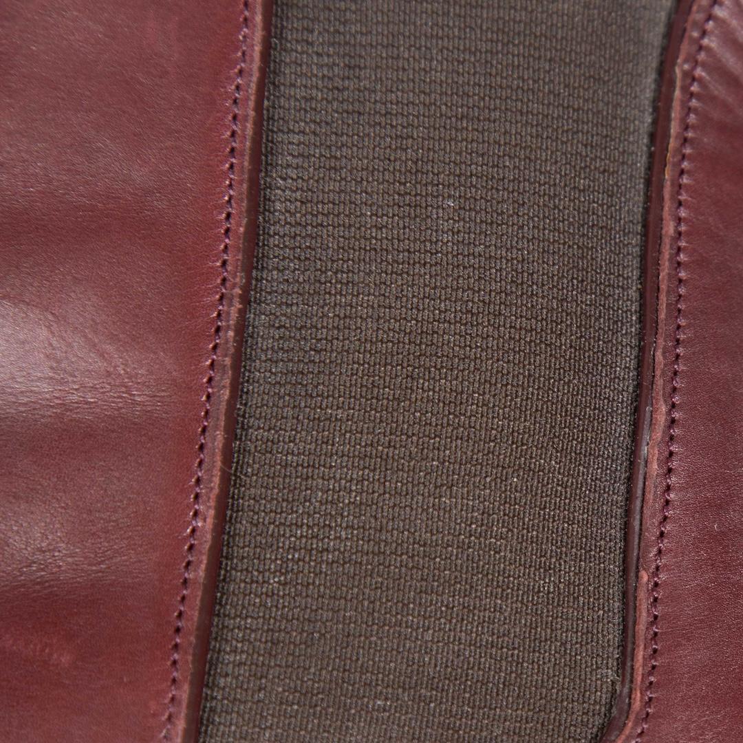 Donna Clergerie - Stivali Chelsea con tacco in pelle di Borgogna - misura 6,5 in vendita