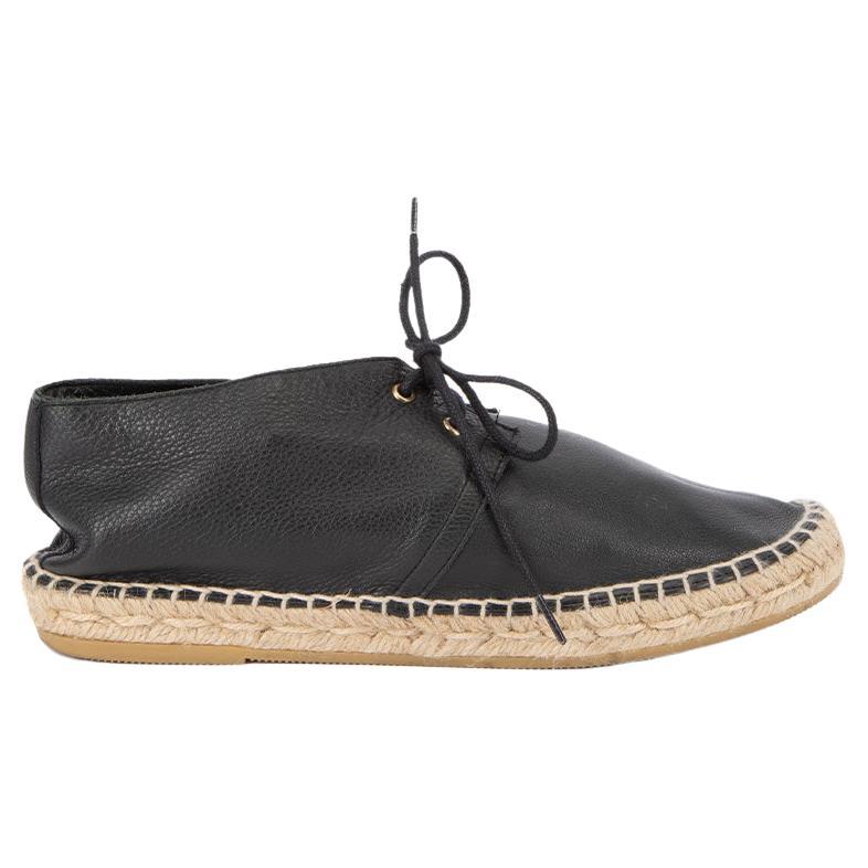Clergerie Women's Robert Clergerie Black Leather Espadrilles For Sale
