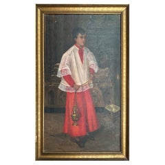 Cleric Boy Oil Painting