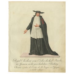 Cleric of the Order of Saint James in Spain in Ordinary Dress, 1791 Engraving