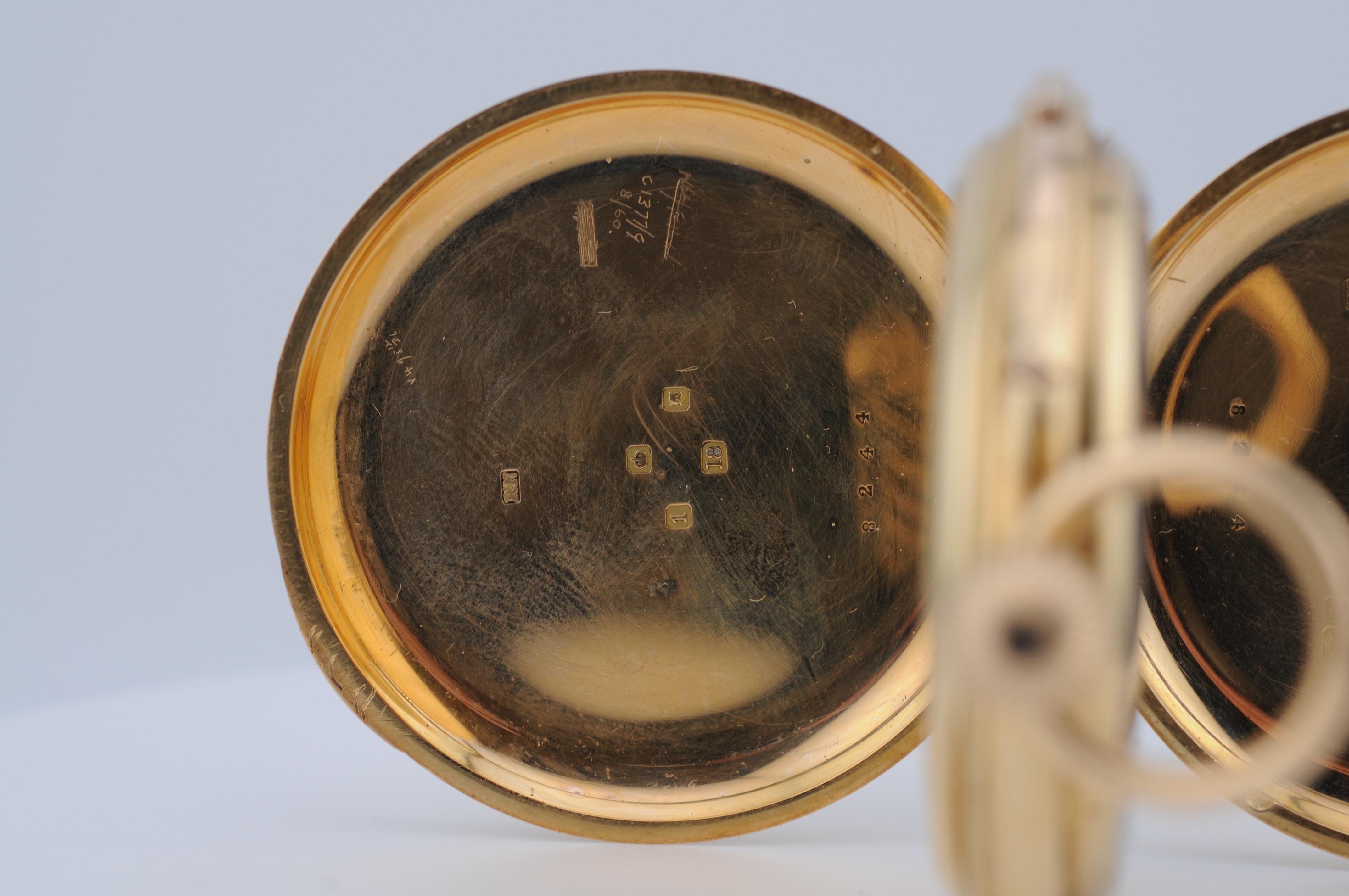 Clerke Royal Pocket Watch – 18K Solid Yellow Gold For Sale 6